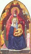 MASOLINO da Panicale Madonna and Child, Saint Anne and the Angels painting